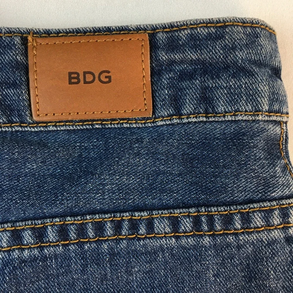 Y2K BDG High Waist‎ Lace Up Jeans Denim Shorts Cut-Off Grunge Preppy Women's 28